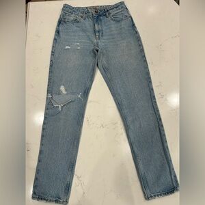 H&M Women's Light Blue Straight Leg Jeans